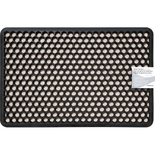  Shepherd Hardware Indoor/Outdoor Recycled Rubber Floor Mat - 22 x 34-Inches, Black