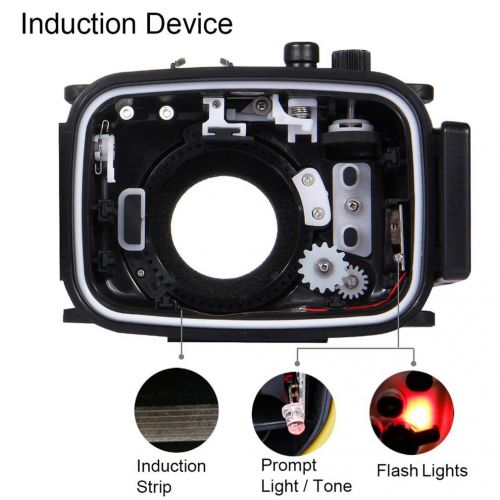  ShepoIseven PULUZ Underwater Diving Case Waterproof Camera Housing for Canon G7 X Mark II