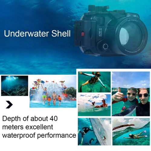  ShepoIseven PULUZ Underwater Diving Case Waterproof Camera Housing for Canon G7 X Mark II