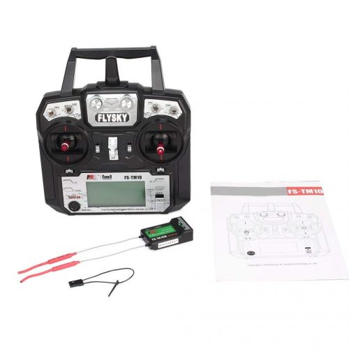  ShepoIseven Flysky FS-TM10 FS-i6X 10CH 2.4GHz AFHDS RC Transmitter Radio Model Remote Controller System with FS-IA10B Receiver