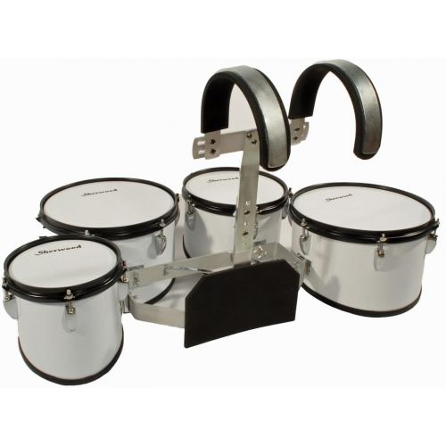  [아마존베스트]Sherwood 4x Marching Drum Set Timptoms + Base + Accessories