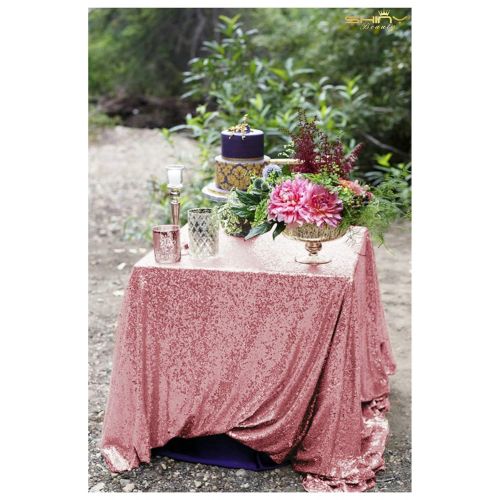  ShiDianYi 50x50 Square Fushia Pink Sequin Tablecloth Select Your Color & Size Can Be Available ! Sequin Overlays, Runners, Gatsby Wedding, Glam Wedding Decor, Vintage Weddings