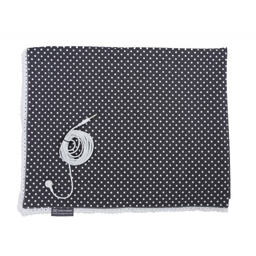  Shieldgreen shieldgreen-EMF,RF Shielding+Earthing Therapy Blanket-Modern Dot, Stainless Steel Yarn 25% EMF,RF shileiding Fabric+Earthing snap for grounding