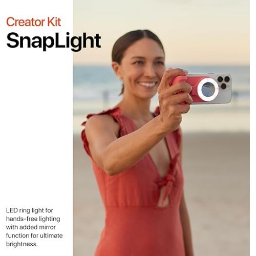  ShiftCam SnapGrip Creator Kit - Includes SnapGrip, SnapLight, SnapPod and Carry Pouch - Magnetic Mount Snaps on to Any Phone | Abyss Blue