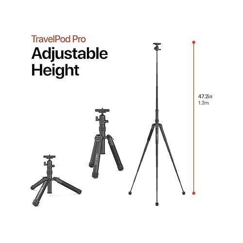  ShiftCam TravelPod Pro - Lightweight, Versatile Full-Size Tripod, for Cameras & Smartphones