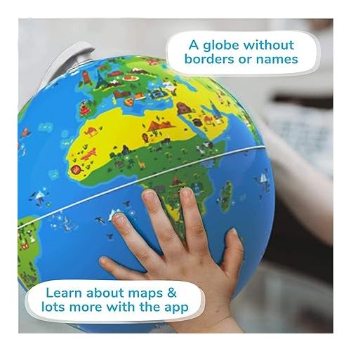  PlayShifu Educational Globe for Kids - Orboot Earth (Globe + App) Interactive AR World Globe | 400 Wonders, 1000+ Facts | STEM Toy Gifts for Kids 4-10 Years | No Borders, No Names on Orboot Globe