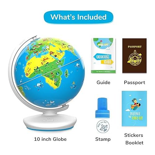  PlayShifu Educational Globe for Kids - Orboot Earth (Globe + App) Interactive AR World Globe | 400 Wonders, 1000+ Facts | STEM Toy Gifts for Kids 4-10 Years | No Borders, No Names on Orboot Globe