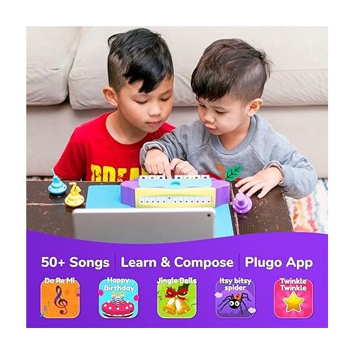  Plugo Tunes by PlayShifu - Piano Learning Kit | Musical STEAM Toy for Ages 4-10 - Music Instruments Gift for Boys & Girls (Works with iPads, iPhones, Samsung tabs/Phones, Kindle Fire)