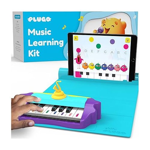  Plugo Tunes by PlayShifu - Piano Learning Kit | Musical STEAM Toy for Ages 4-10 - Music Instruments Gift for Boys & Girls (Works with iPads, iPhones, Samsung tabs/Phones, Kindle Fire)
