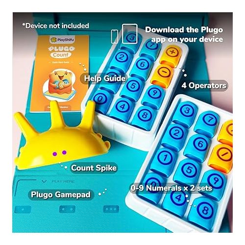  PlayShifu STEM Toy Math Game - Plugo Count (Kit + App with 5 Interactive Math Games) Educational Toy for 4 5 6 7 8 Year Old Birthday Gifts | Story-Based Learning for Kids (Works with tabs/mobiles)