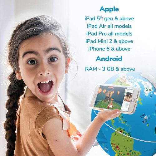  [아마존핫딜][아마존 핫딜] Shifu Orboot (App Based): Augmented Reality Interactive Globe for Kids, Stem Toy for Boys & Girls Age 4 to 10 Years | Educational Toy Gift (No Borders, No Names On Globe)