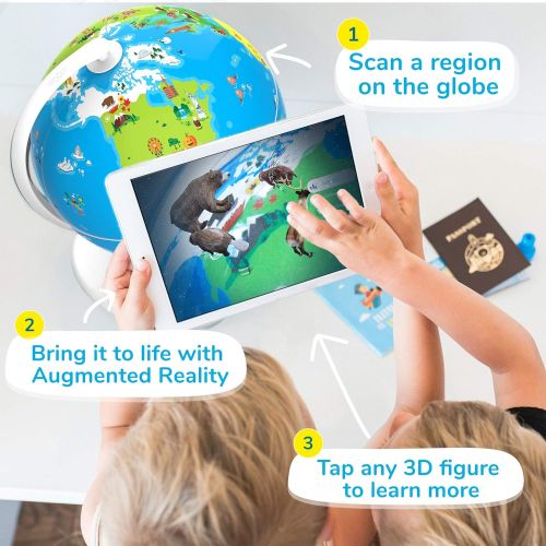  [아마존핫딜][아마존 핫딜] Shifu Orboot (App Based): Augmented Reality Interactive Globe for Kids, Stem Toy for Boys & Girls Age 4 to 10 Years | Educational Toy Gift (No Borders, No Names On Globe)