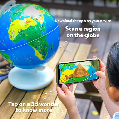  Shifu Orboot (App Based): Augmented Reality Interactive Globe For Kids, Stem Toy For Boys & Girls Ages 4+ Educational Toy Gift (No Borders, No Names On Globe)