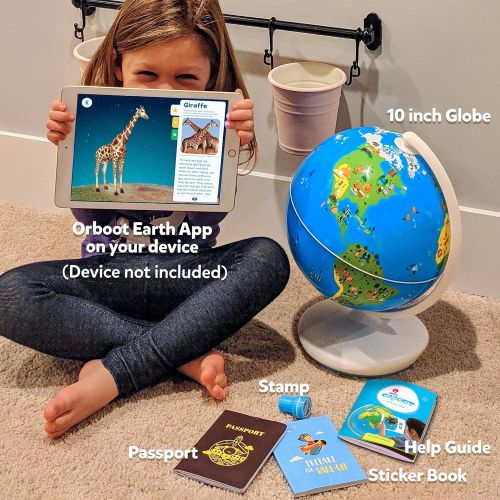  Shifu Orboot (App Based): Augmented Reality Interactive Globe For Kids, Stem Toy For Boys & Girls Ages 4+ Educational Toy Gift (No Borders, No Names On Globe)