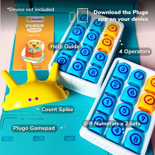  Plugo Count by PlayShifu - Math Games with Stories & Puzzles for 5-10 Years - Educational STEM Kids Toys with Addition, Subtraction, Multiplication, Division - Gifts for Kids (App