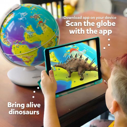  [아마존베스트]Orboot Dinos AR Globe by PlayShifu (App Based) - World of Dinosaur Toys, Educational Toy for Kids. Gift for Boys & Girls 4 Years & up