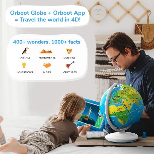  Shifu Orboot (App Based): Augmented Reality Interactive Globe for Kids, STEM Toy for Boys & Girls Age 4 to 10 Years | Educational Toy Gift (No Borders, No Names on Globe)