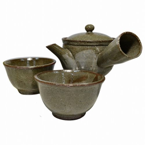  Shigaraki Pottery Kyusu Teapot Yunomi Set Tsuchi no Oto Earth Color(Japan Import)