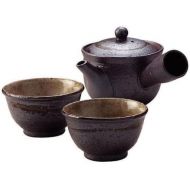 Shigaraki Ware SHIGARAKI Keramik sumi-iro kysu Teekanne und Yunomi Set