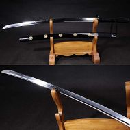 Shijian Folded Steel Naked Red Blade for Japanese Samurai Katana Swords Replacement