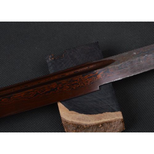  Shijian Folded Steel Naked Red Blade for Japanese Samurai Katana Swords Replacement