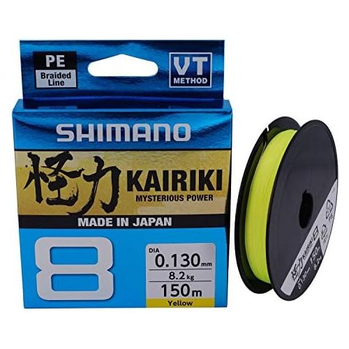 시마노 [아마존베스트]SHIMANO Kairiki 8, 150 Metres, Yellow, 8 x Braided Fishing Line, 59WPLA58R