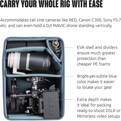  Shimoda Large DV Core Unit - Padded Camera Bag Organizer Fits Cinema, DV, DSLR, SLR, Mirrorless Cameras and Lenses