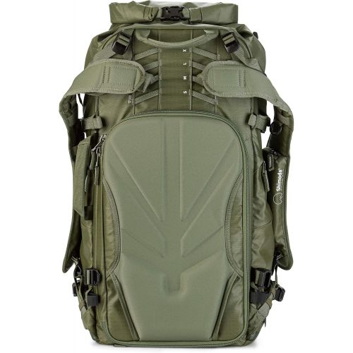  Shimoda Action X50 Water Resistant Camera Backpack - Fits DSLR, SLR, Mirrorless Cameras, Batteries, Lenses and Other Gear - Core Unit Modular Camera Inserts Sold Separately - Army