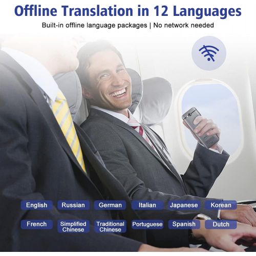  Shimshon Language Translator Device, Offline Translator with Bluetooth Portable Two-Way Voice Interpreter 109 Languages Smart Translation in 0.5 Sec WiFi Instant Photo Translation