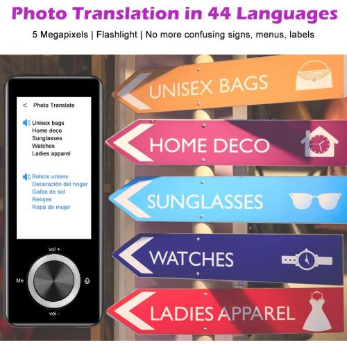  Shimshon Translator Device Language Translator Support 108 Languages Offline Translator Device with Bluetooth and WiFi Connection Portable Two-Way Voice Interpreter with Instant Photo Trans