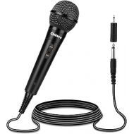 Shinco Handheld Wired Microphone, Cardioid Dynamic Vocal Mic with 13ft Cable and ON/Off Switch, Ideally Suited for Speakers, Karaoke Singing Machine, Amp, Mixer