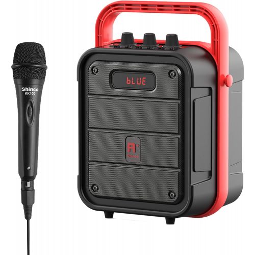 [아마존베스트]Shinco Portable Karaoke Machine with Microphone, Bluetooth Speaker with FM Radio, Remote Control, Audio Recording,Perfect for Party