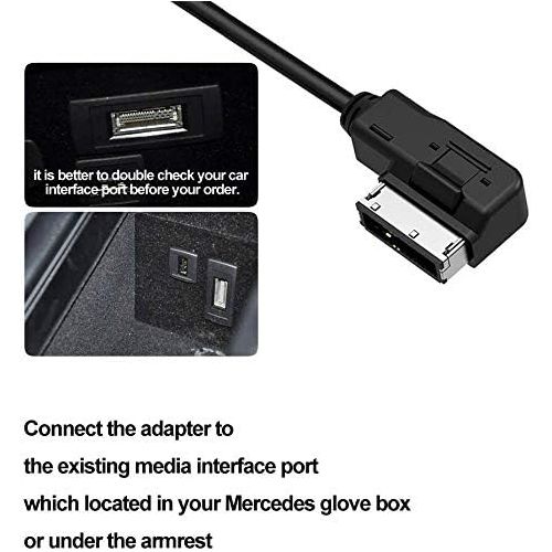  [아마존베스트]-Service-Informationen AMI MMI Adapter Bluetooth 5.0 Music Media Aux Receiver Compatible for Mercedes Benz with Comand NTG 4.5.and 2nd Generation W212/S212/C207/A207/W204/S204