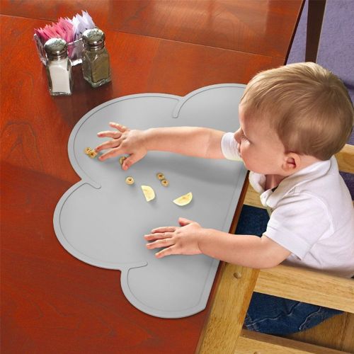  Kids Placemat - ShineMore Kids Silicone Cloud Placemat Slip Resistant Baby Infant Plate Table Mat...