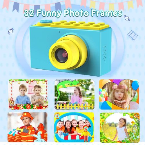  [아마존 핫딜]  [아마존핫딜]ShinePick Kids Digital Camera Mini 2 Inch Screen Childrens Camera 8MP HD Digital Camera with Silicone Soft Cover & Micro SD Card (Blue)