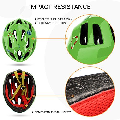  Shinmax Kids Bike Helmet, Adjustable CPC Certified Bike Helmets with Safety Light Protective for 3-8 Old Boys&Girls