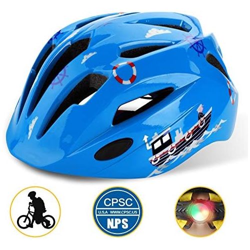  [아마존베스트]Shinmax Kids Bike Helmet, CPC Certified Children Safety Helmet with LED Light for Boys&Girls Cycling Skating Riding Scooter