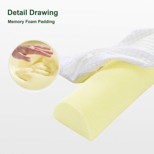  [아마존베스트]SHINNWA Toddler Bed Rail Bumpers [2 Pack] Safety Sleep Bedside Rail Guard for Toddlers & Kids & Baby | Memory Foam Long Pillow Pads with Non-Slip Machine Washable Cover Shinnwa