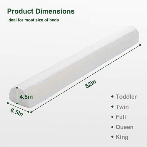  [아마존베스트]SHINNWA Toddler Bed Rail Bumpers [2 Pack] Safety Sleep Bedside Rail Guard for Toddlers & Kids & Baby | Memory Foam Long Pillow Pads with Non-Slip Machine Washable Cover Shinnwa