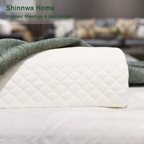  [아마존베스트]SHINNWA Toddler Bed Rail Bumpers [2 Pack] Safety Sleep Bedside Rail Guard for Toddlers & Kids & Baby | Memory Foam Long Pillow Pads with Non-Slip Machine Washable Cover Shinnwa