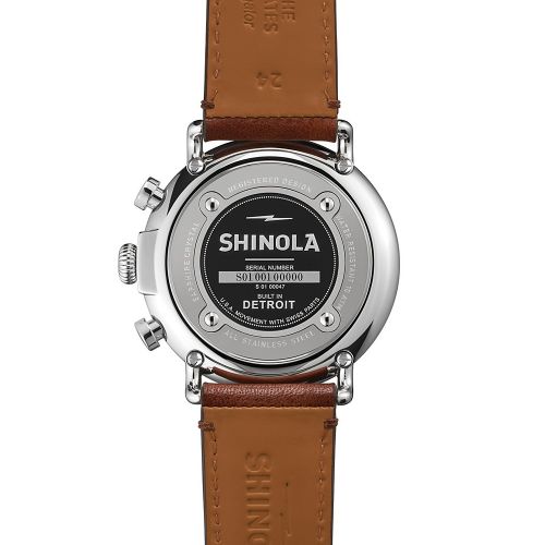  Shinola The Runwell Chronograph Brown Strap Watch, 47mm