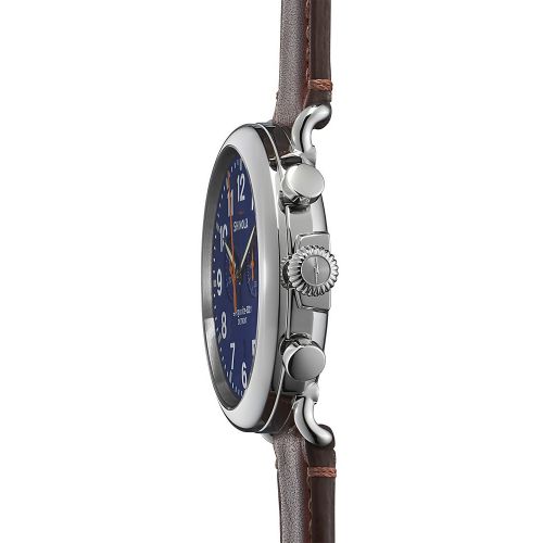  Shinola The Runwell Chronograph Brown Strap Watch, 47mm