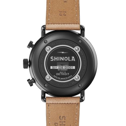  Shinola Canfield Beige Strap Chronograph, 45mm