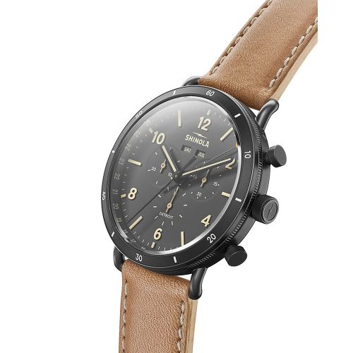  Shinola Canfield Beige Strap Chronograph, 45mm