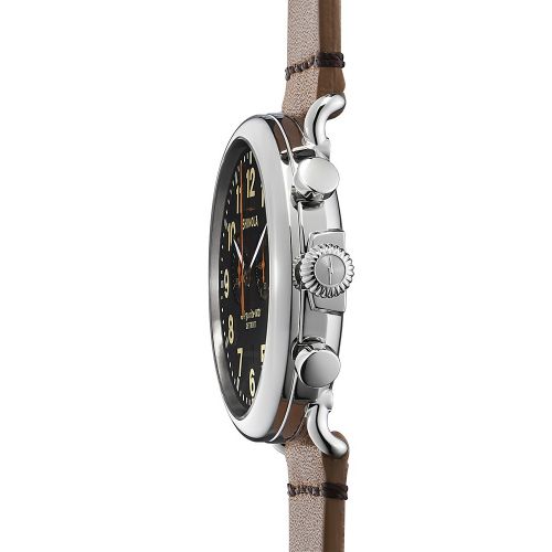  Shinola The Runwell Chronograph Tan Strap Watch, 47mm