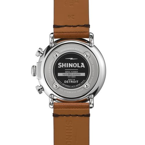  Shinola The Runwell Chronograph Tan Strap Watch, 47mm