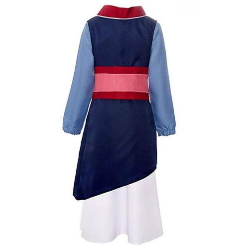  Shiny Toddler Little/Big Girls Asian Princess Heroine Mulan Costume Three-Piece Dress up