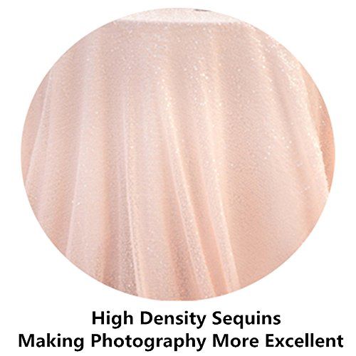  ShinyBeauty 90x132-Inch-Sequin Tablecloth-Rectangular-Peach,6FT Table Dropping to Floor Wedding Table Linen/Cloth