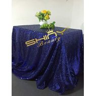 ShinyBeauty Navy Sequin Tablecloth Rectangle Navy Blue Sequin Table Cloth 90 X 132 Elegant Events Sequin Tablecloth Square-M1013
