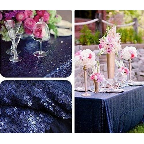  ShinyBeauty Navy Sequin Tablecloth Rectangle Navy Blue Sequin Table Cloth 90 X 132 Elegant Events Sequin Tablecloth Square-M1013
